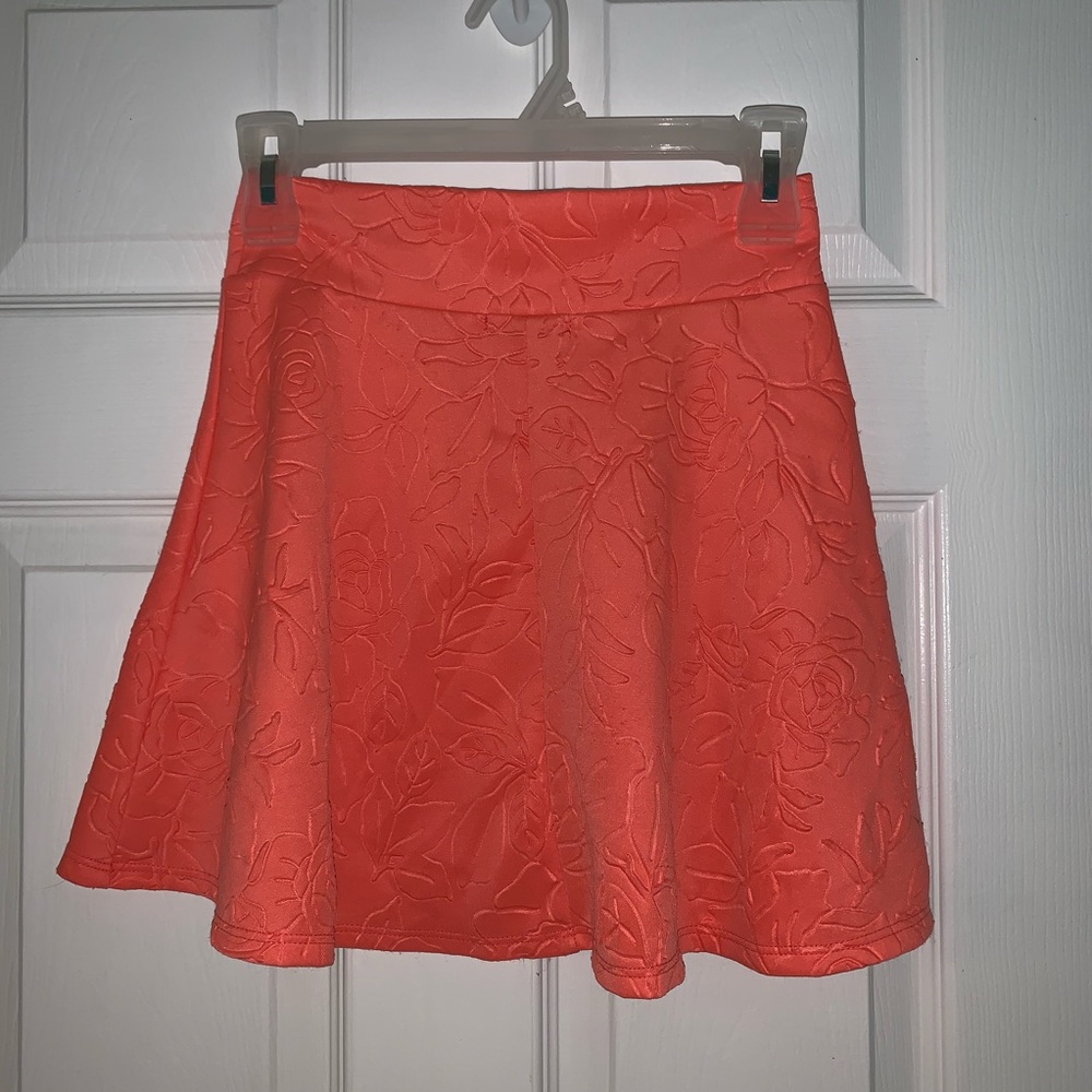 Coral skater skirt